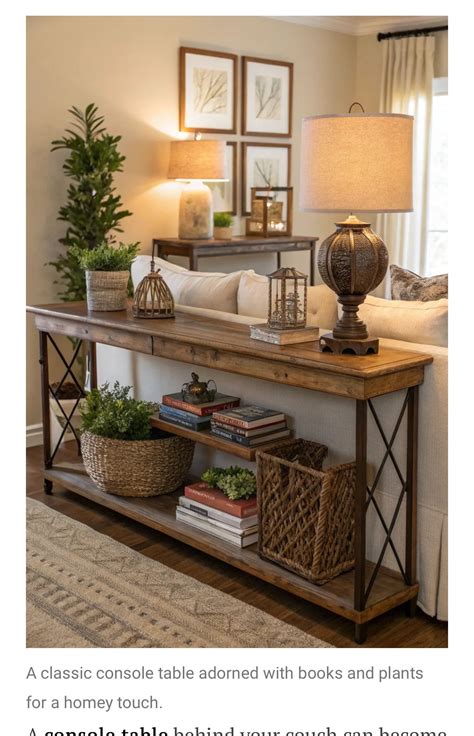 Pin by Rachel Kathryn on Basement in 2025 | Sofa table decor, Decor ...
