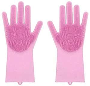 Westbound Magic Silicone Dish Washing Gloves, Silicon Cleaning Gloves ...
