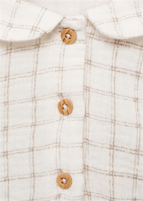 Blusa algodón cuadros - Niños | MANGO España (Península y Baleares)