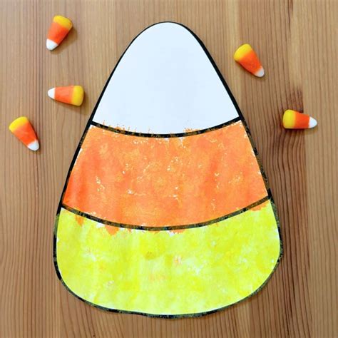 Easy Candy Corn Craft (with Free Printable Template!) - Simply Full of ...