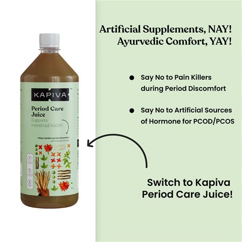 Buy KAPIVA PERIOD CARE JUICE 1LTR - 5 AYURVEDIC HERBS TO COMBAT PERIOD ...