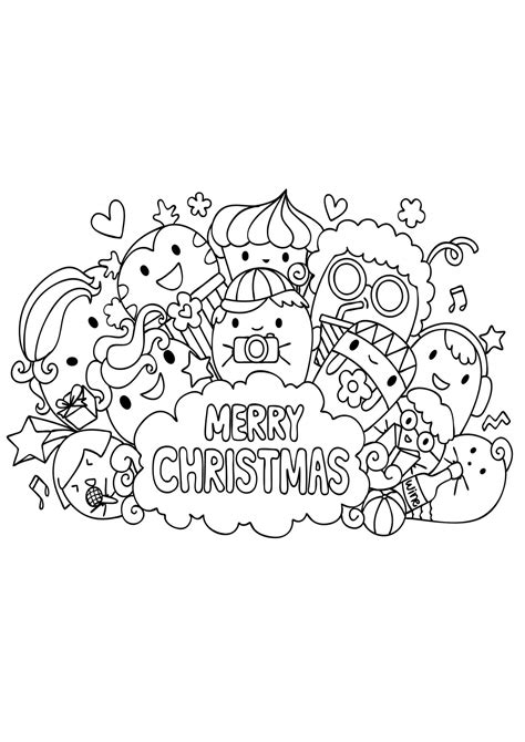Cute Printable Christmas Coloring Pages