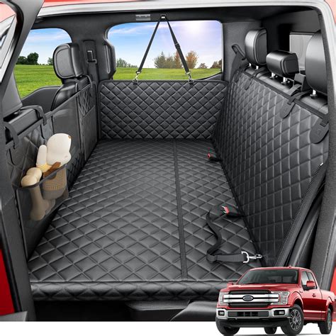 REEVAA Dog Truck Seat Cover for Back Seat, Hard Bottom Dog Hammock for ...