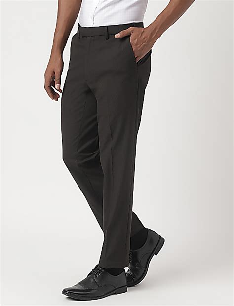 Buy Slim-Fit Bi-Stretch Textured Trousers at Marks & Spencer