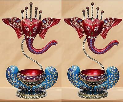 Buy JAIPUR ACE Iron Metal Lord Ganesha Tealight or Candle Holder Stand ...