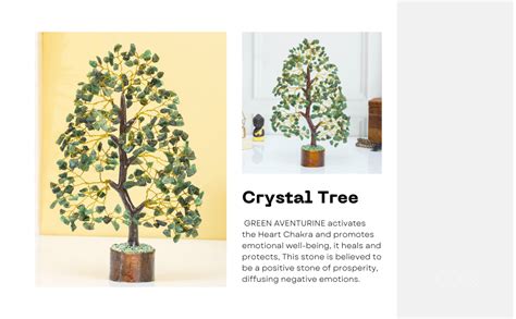 Buy HindCraft Green Aventurine Crystal Tree Good Luck Showpiece for ...