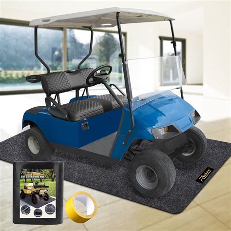 Roykaw Golf Cart Garage Floor Mat, 9.18x4.92ft Parking Mat for EZGO ...