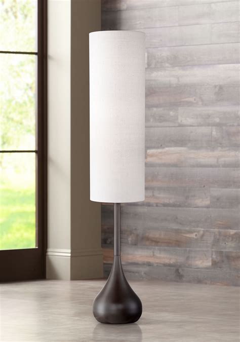 White Cylinder Floor Lamp