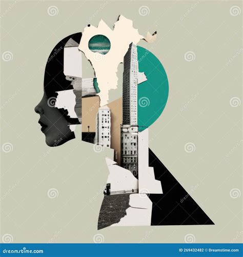 Digital Collage Modern Art Of Human Emotions, Intrigued Captivated Fascinated, AI Generation ...