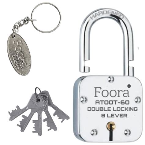 Foora Lock and Keys Door Lock for Home atoot 60mm Hardened Shackle ...