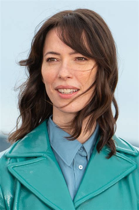 Rebecca Hall At “The Beauty” Photocall In Teal Coat Look In Rome • CelebMafia