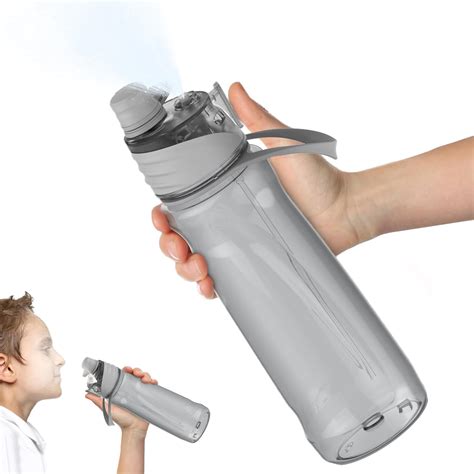 Amazon.com: FEIJIAN Mist Water Bottle,22oz Sports Water Bottle with 2 ...