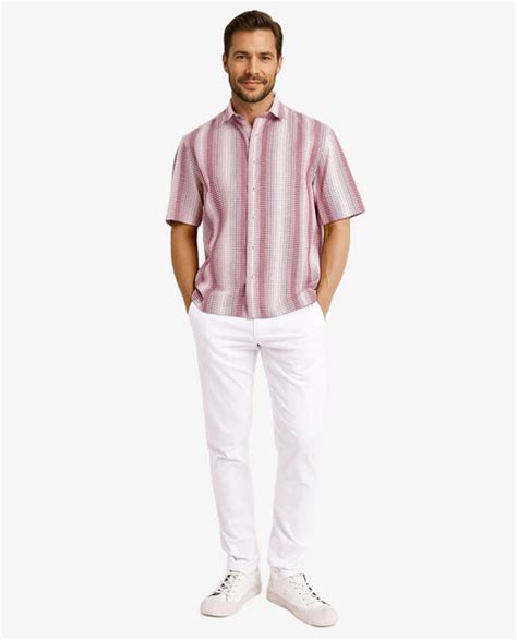 Buy Frawla - Red Boxy Fit Striped Print Shirt| Rare Rabbit
