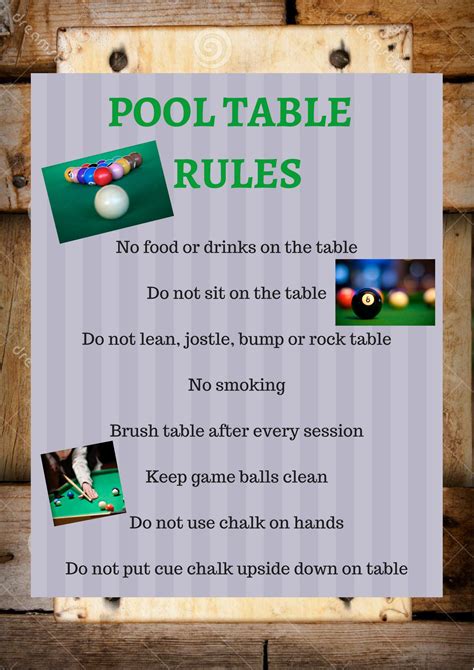 Image result for Pool Table Line Rules