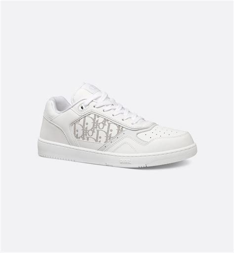 Sneaker B27 Uptown basse Cuir de veau lisse blanc et cuir Dior Oblique ...