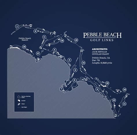 Pebble Beach Golf Course Map 的图像结果