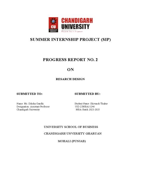 Phase 2 - material - SUMMER INTERNSHIP PROJECT (SIP) PROGRESS REPORT NO ...
