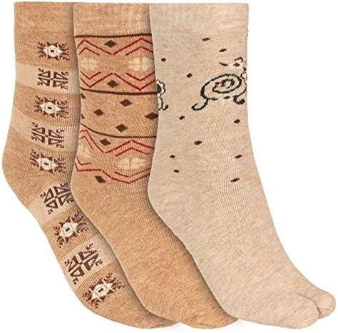 Buy Creature Women's Warm Woolen Calf Length Thumb Socks (Multicolored ...