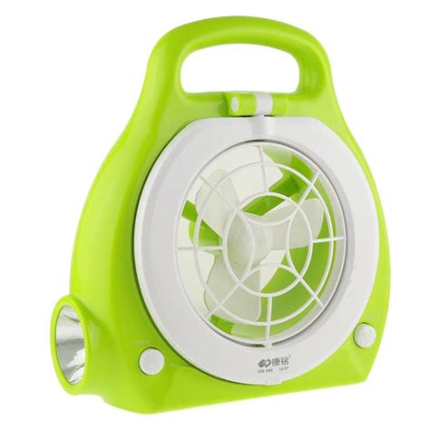 KMS Multifunction Rechargeable 29-LED White Light Fan Lamp (Green ...