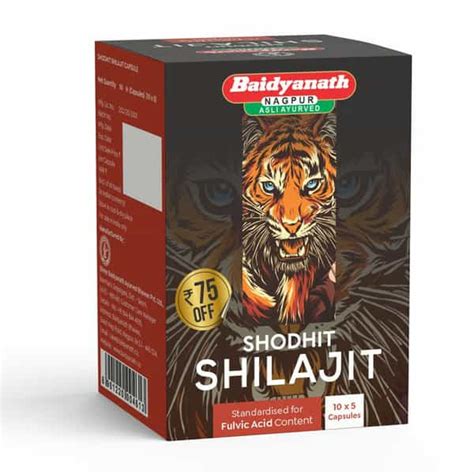 Buy BAIDYANATH SHODHIT SHILAJIT 50 CAPSULES | PREMIUM VITALITY ...