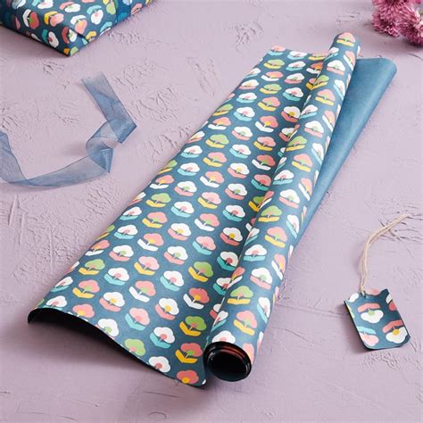 Buy Corsica Retroglitz Multicolour Floral Printed Paper Wrapping Sheet ...