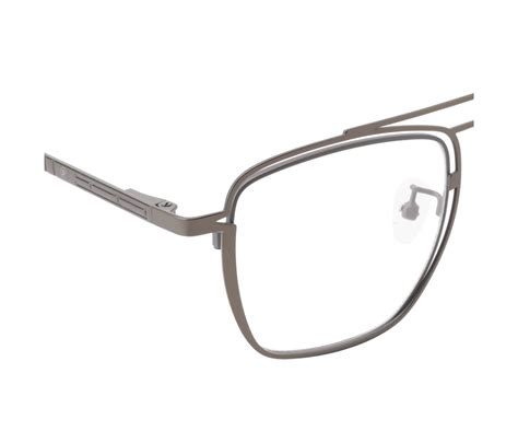 Double Metal Rim Eyewear: Modern Design with Spring Hinges | Grey Colo ...