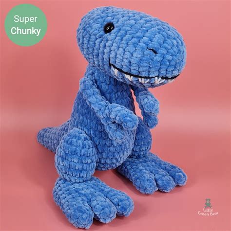 Buy Chunky T-rex Crochet Pattern Tom the T-rex Pattern PDF in US and UK ...