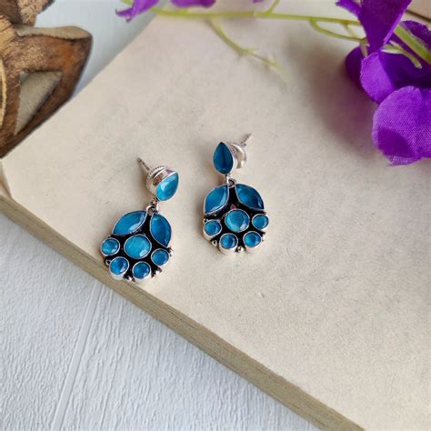 “Vivah” Statement Stone Stud Earrings – The Fiona Store