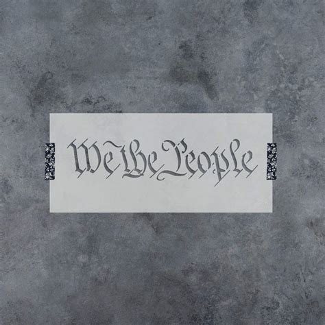 We The People Stencil Template For Walls And Crafts Reusable ...