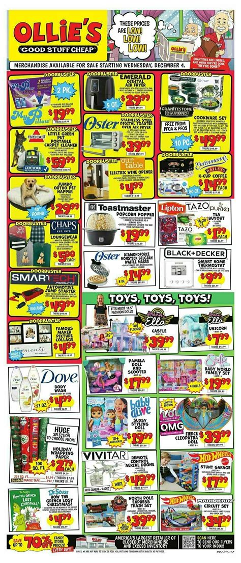 Ollie's Bargain Outlet Outlet Weekly Ad from December 5