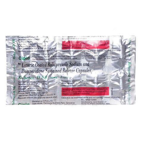 Rabesec-D SR Capsule 10's Price, Uses, Side Effects, Composition ...