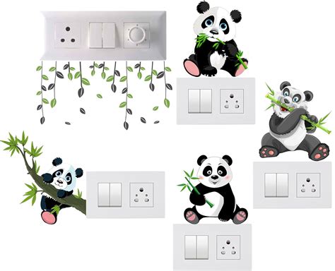 Buy Decals Creation Vinyl Flowers Wall Switch Board Sticker ...