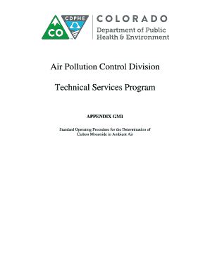 Fillable Online Colorado Modeling Guideline for Air Quality Permits Fax ...