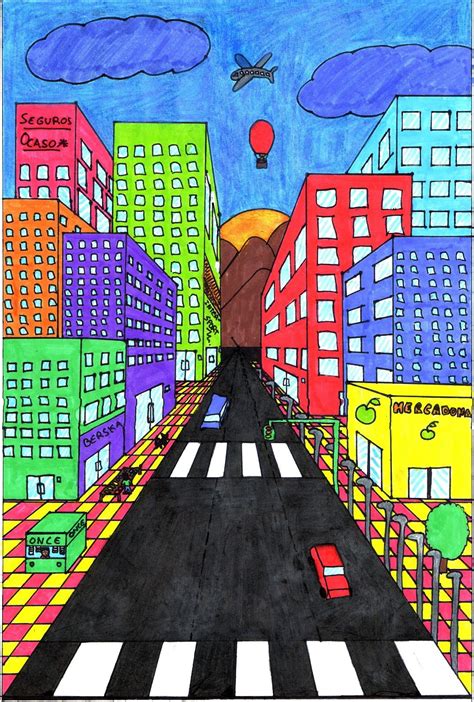 Image result for One Point Perspective Building Drawing