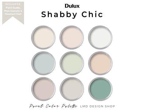 Shabby Chic Dulux Paint Color Palette Cottage House Paint - Etsy Australia
