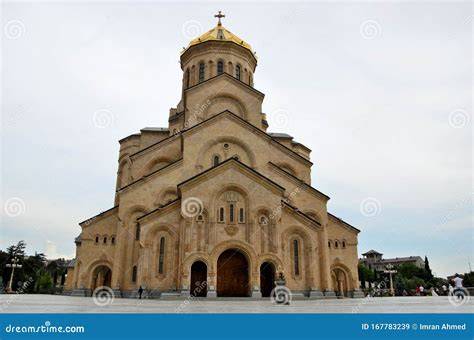 Entrance Walkway To Georgian Orthodox Church Sameba Holy Trinity ...