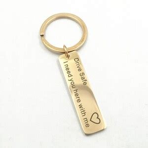 Personalized Keychain, Engraved Stainless Steel Keyring, Quote Keychain ...