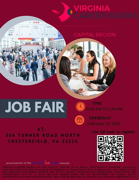 Virginia Career Works Capital Region Career Fair event, 304 Turner Rd ...