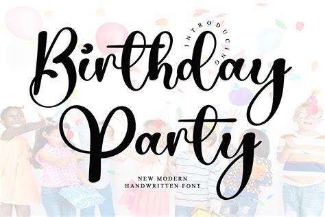 Birthday Party Font by K_IN Studio · Creative Fabrica