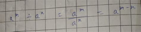 a^m ÷ a^n = please answer correctly - Brainly.in