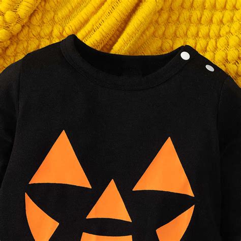 Shop Online Boys Black Halloween Theme Full-Sleeve Bodysuit With Hat at ...