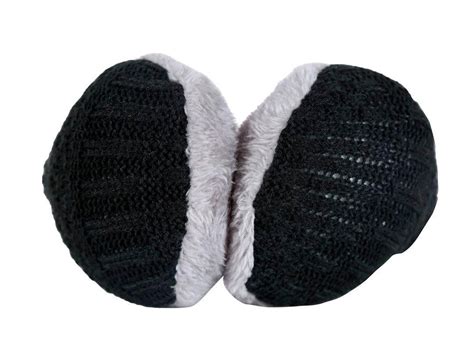 FabSeasons BlackGrey Knitted Winter Outdoor Ear Muffs freeshipping ...