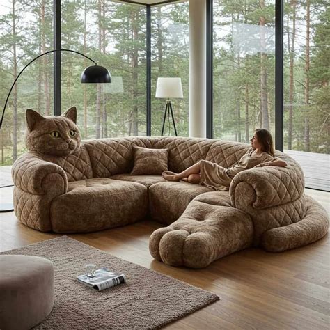 Cat Sectional Sofas: The Ultimate Blend of Feline Comfort and Home ...