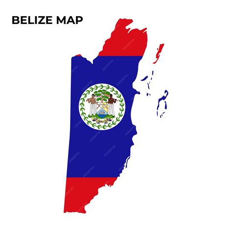 Premium Vector | Belize national flag map design illustration of ...