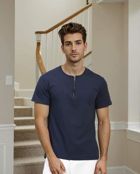 Buy Navy Tshirts for Men by Shein Online | sheinindia.in