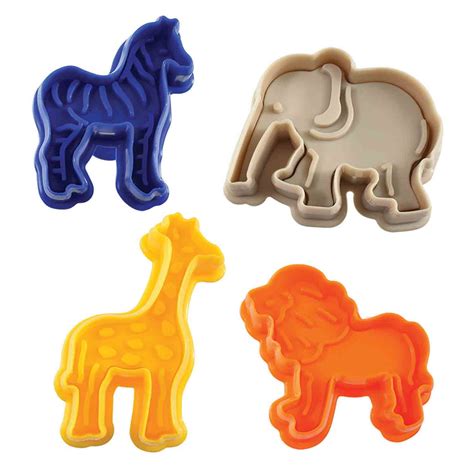 Jungle Animal Cookie Cutter Stamp Set | Country Kitchen SweetArt