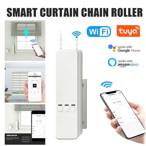Buy Smart Curtain Chain Roller Blind Shade Shutter Drive Motor WIFI ...