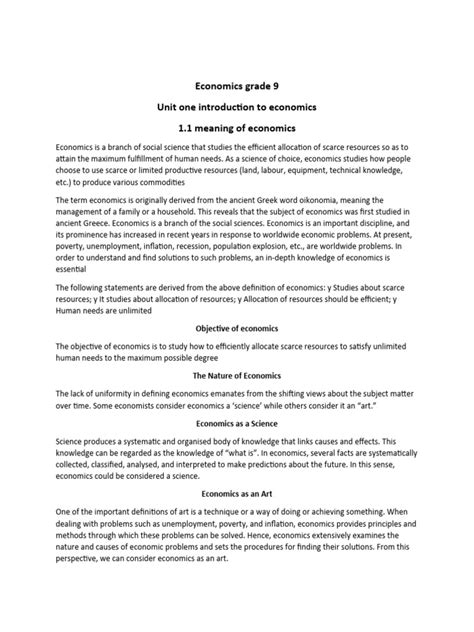 Image result for Grade 9 Economics Lessons