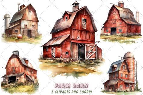 Vintage Barn Clip Art