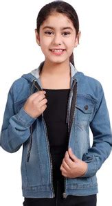 M'COT Full Sleeve Solid Girls Denim Jacket - Buy M'COT Full Sleeve ...